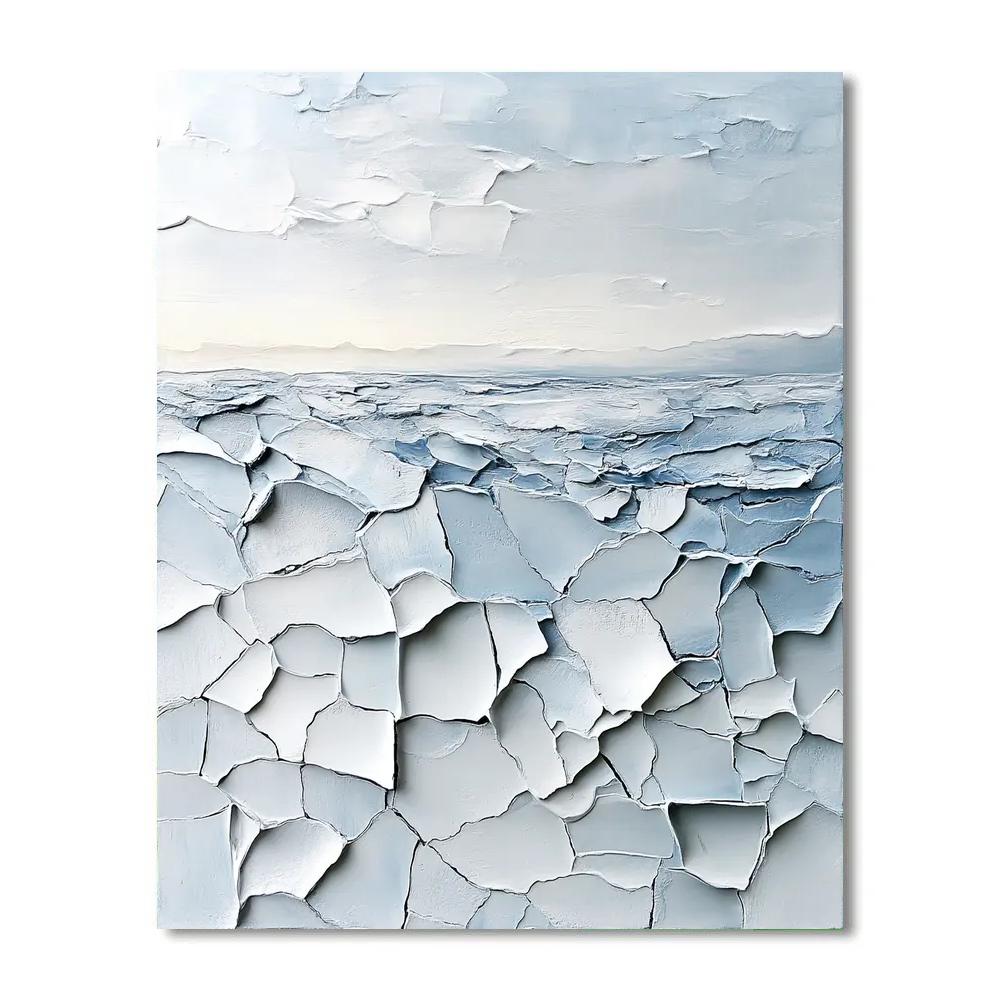 Jean-Paul Riopelle Inspired Glacial Mosaic Sky paint by numbers