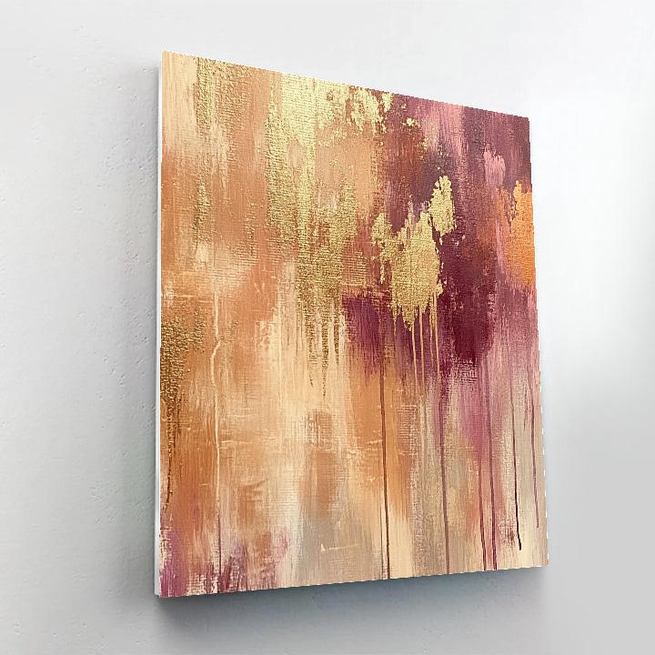 Jackson Pollock Inspired Golden Twilight Vibrations Paint by numbers art