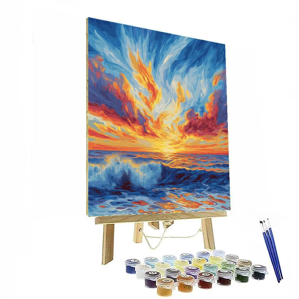 Van Gogh Inspired Dreamy Sunset Paint by numbers art