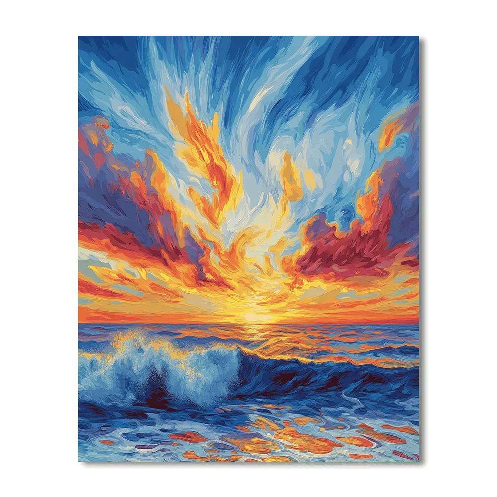 Van Gogh Inspired Dreamy Sunset Paint by numbers art