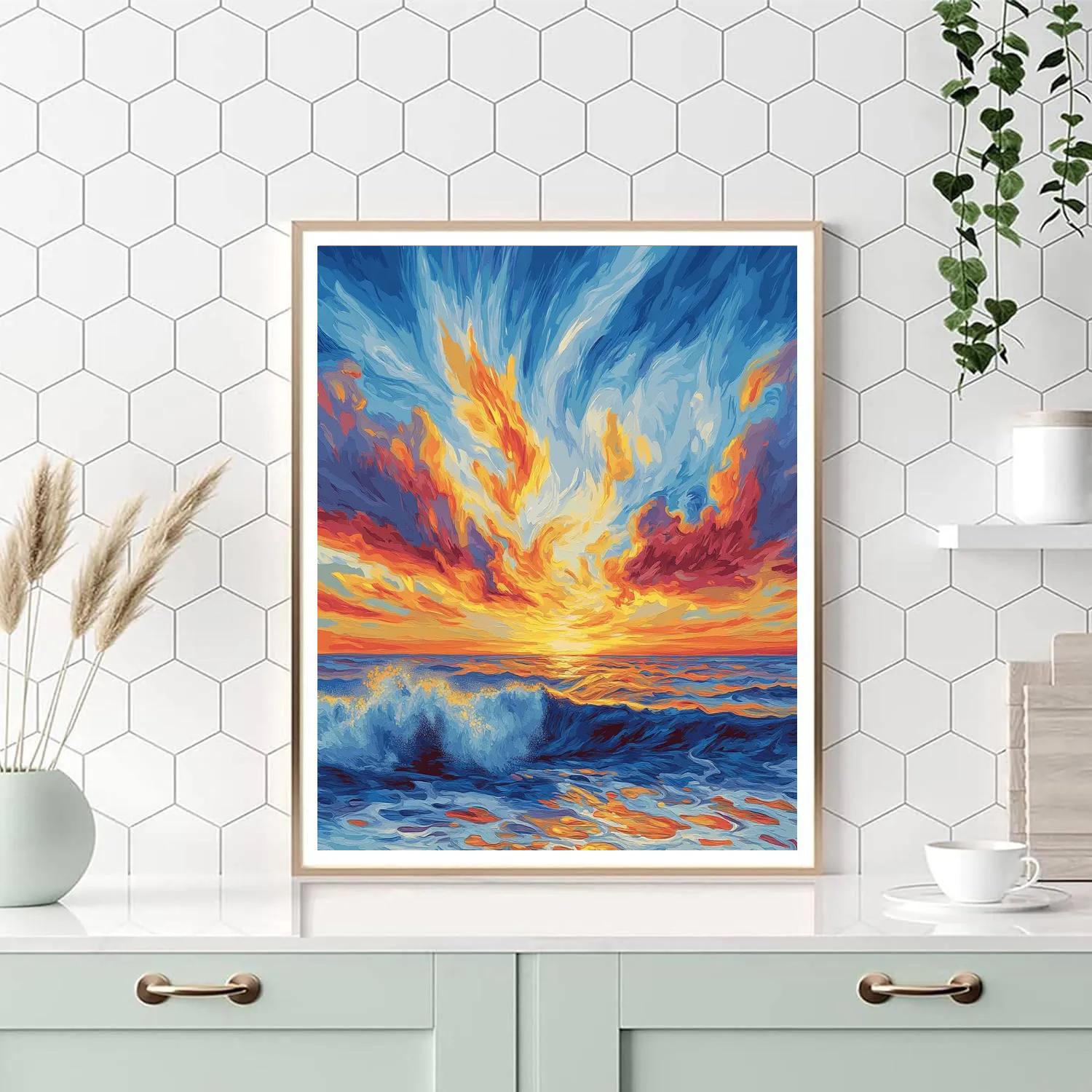 Van Gogh Inspired Dreamy Sunset Paint by numbers art
