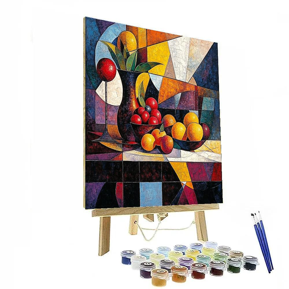 Picasso Inspired Cubist Still Life DIY paint by numbers