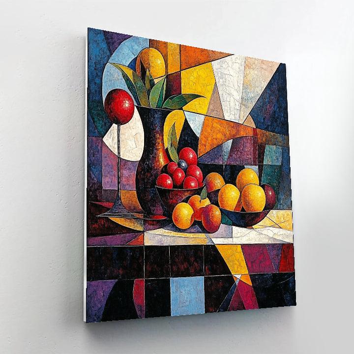 Picasso Inspired Cubist Still Life DIY paint by numbers