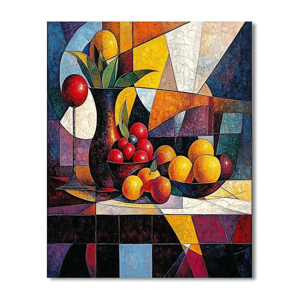 Picasso Inspired Cubist Still Life DIY paint by numbers