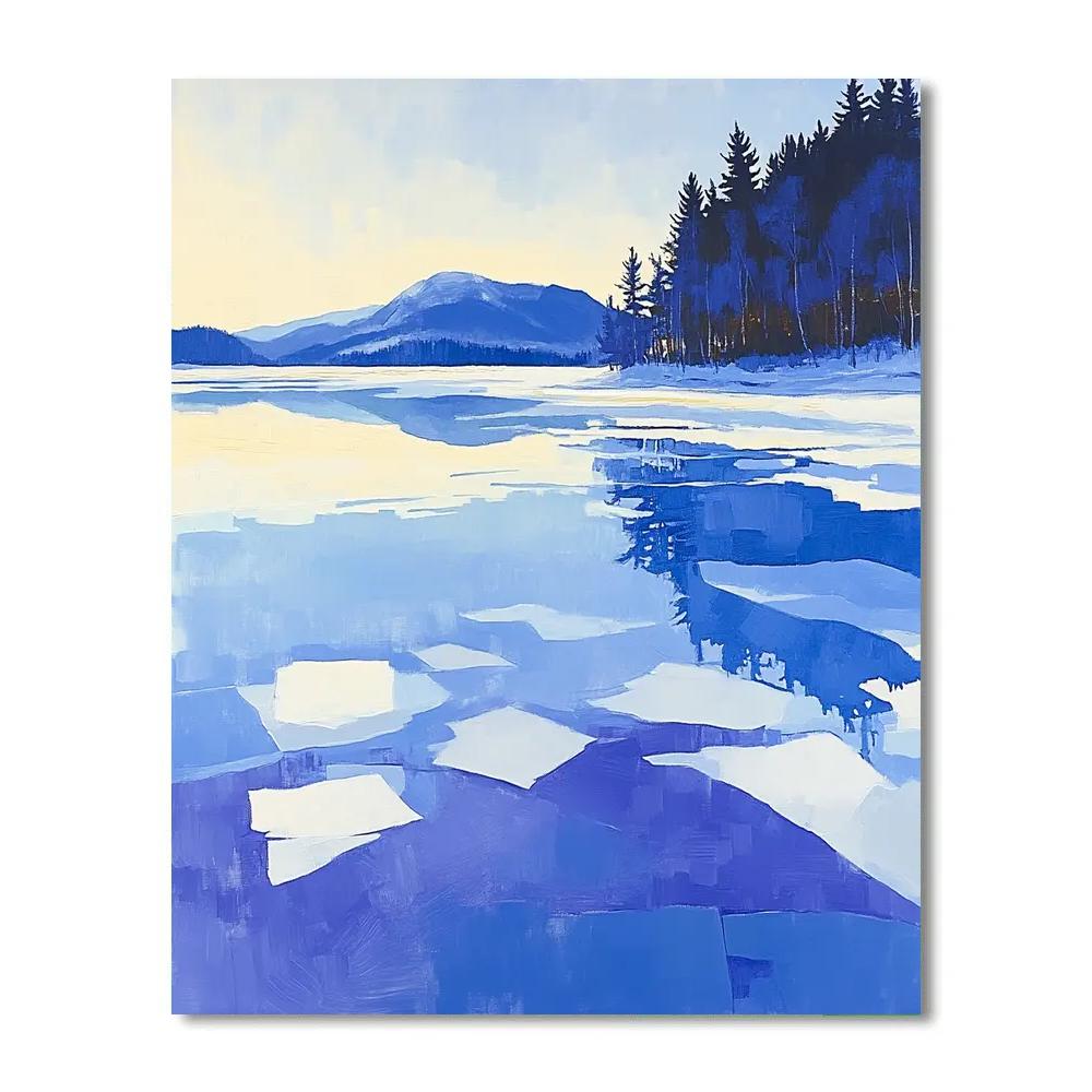 Lawren Harris Inspired Arctic Mirror Lake painting number kit
