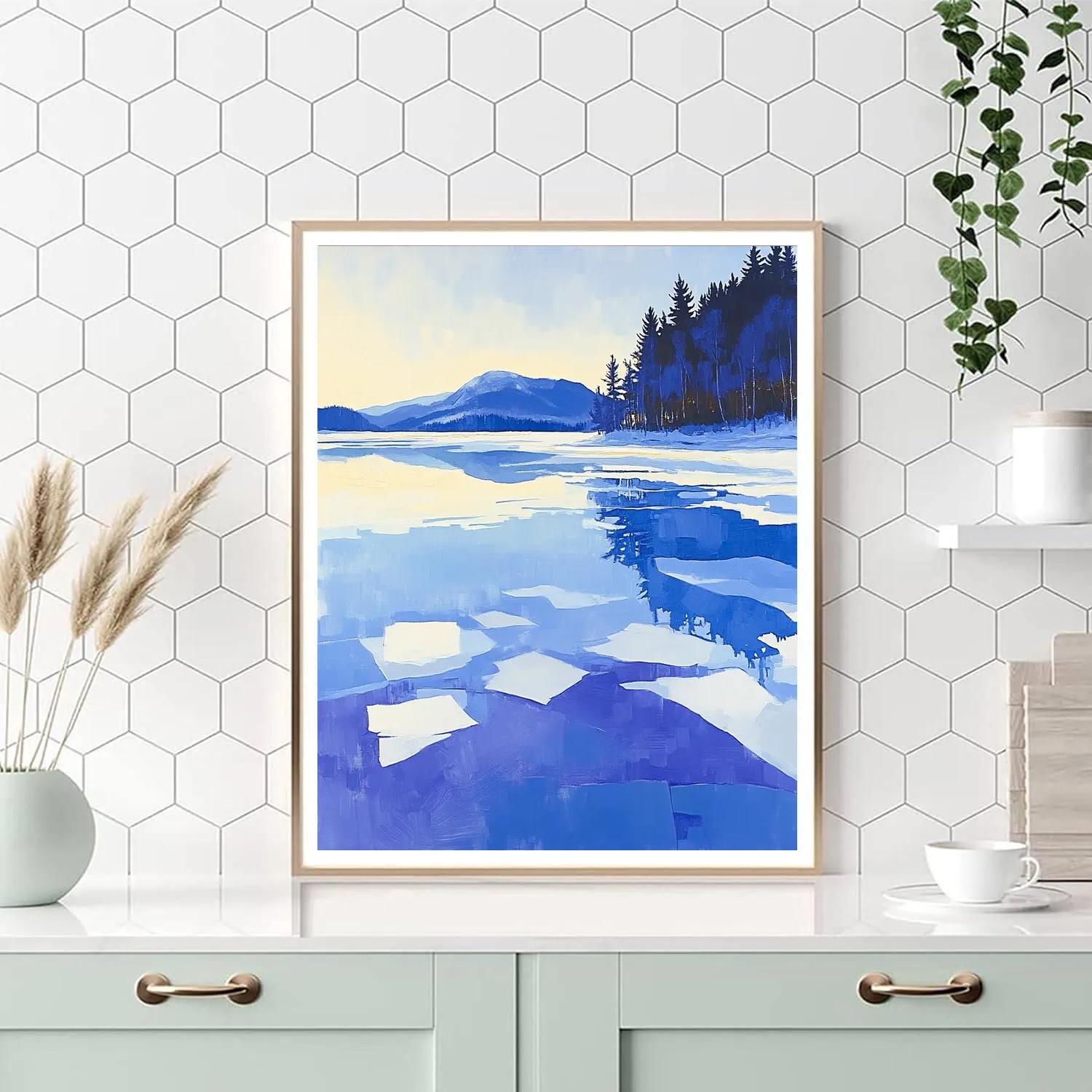 Lawren Harris Inspired Arctic Mirror Lake painting number kit