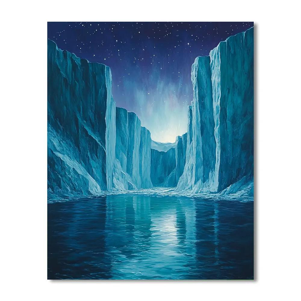 Lawren Harris Inspired Celestial Icefjord paint by numbers