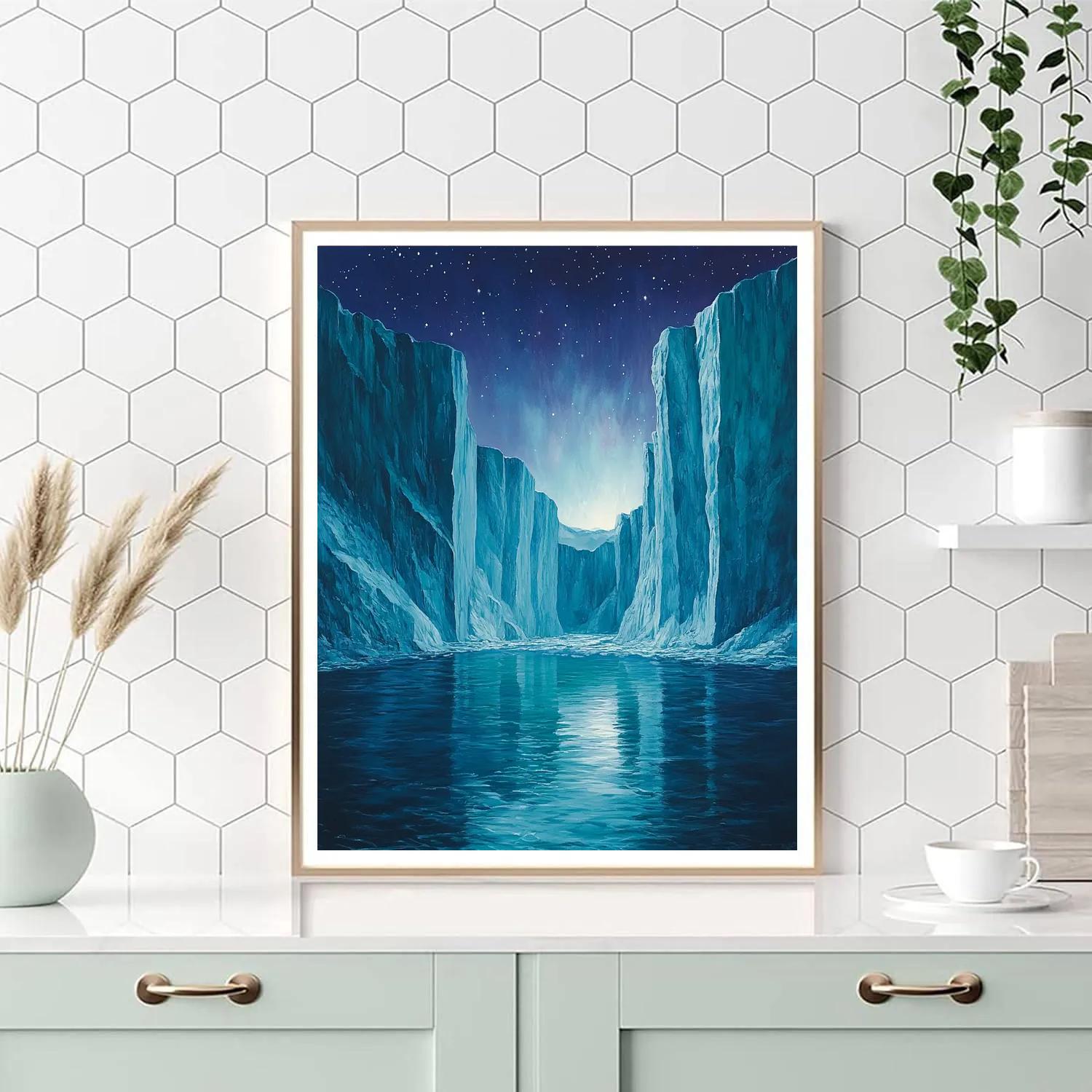 Lawren Harris Inspired Celestial Icefjord paint by numbers