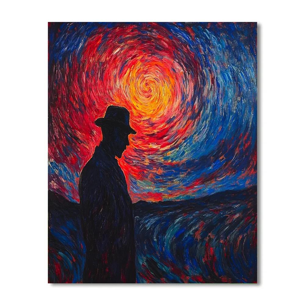 Edvard Munch Inspired Emotional Figure paint by numbers