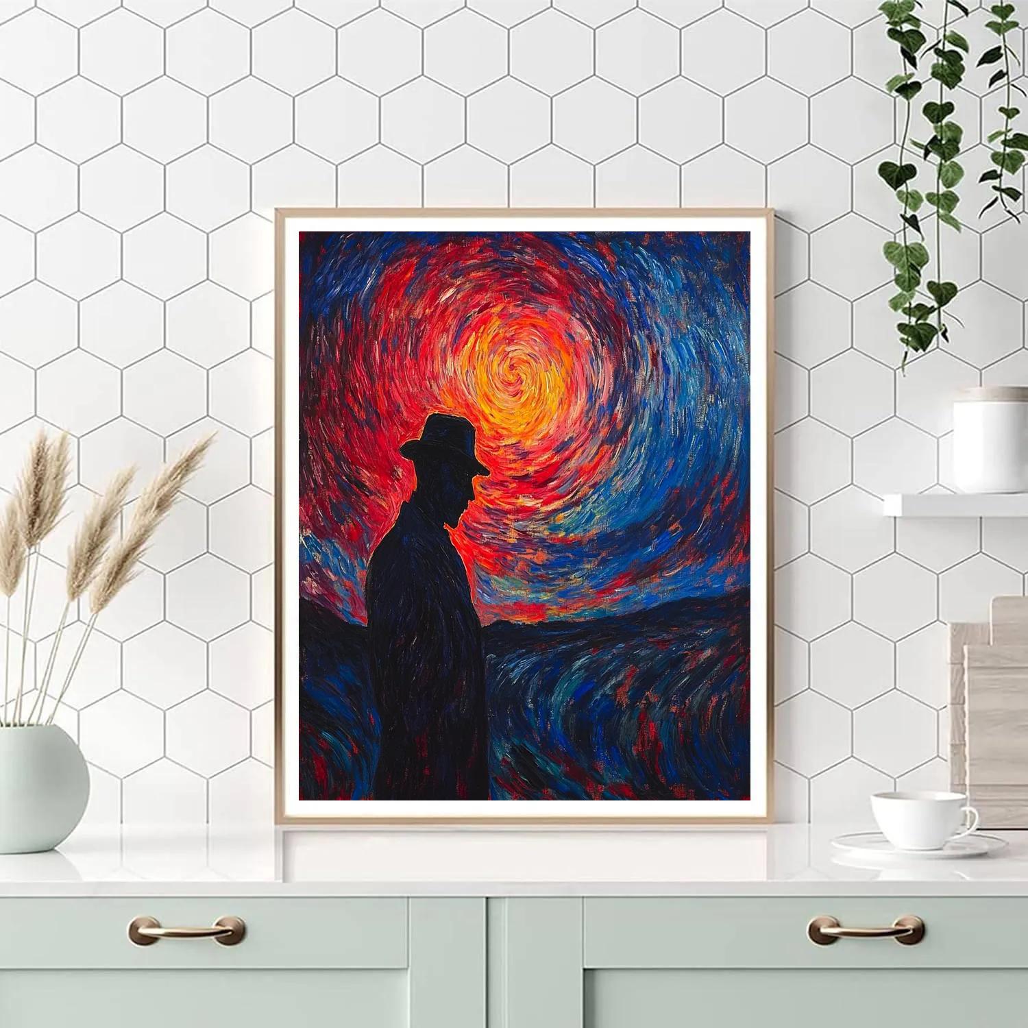 Edvard Munch Inspired Emotional Figure paint by numbers