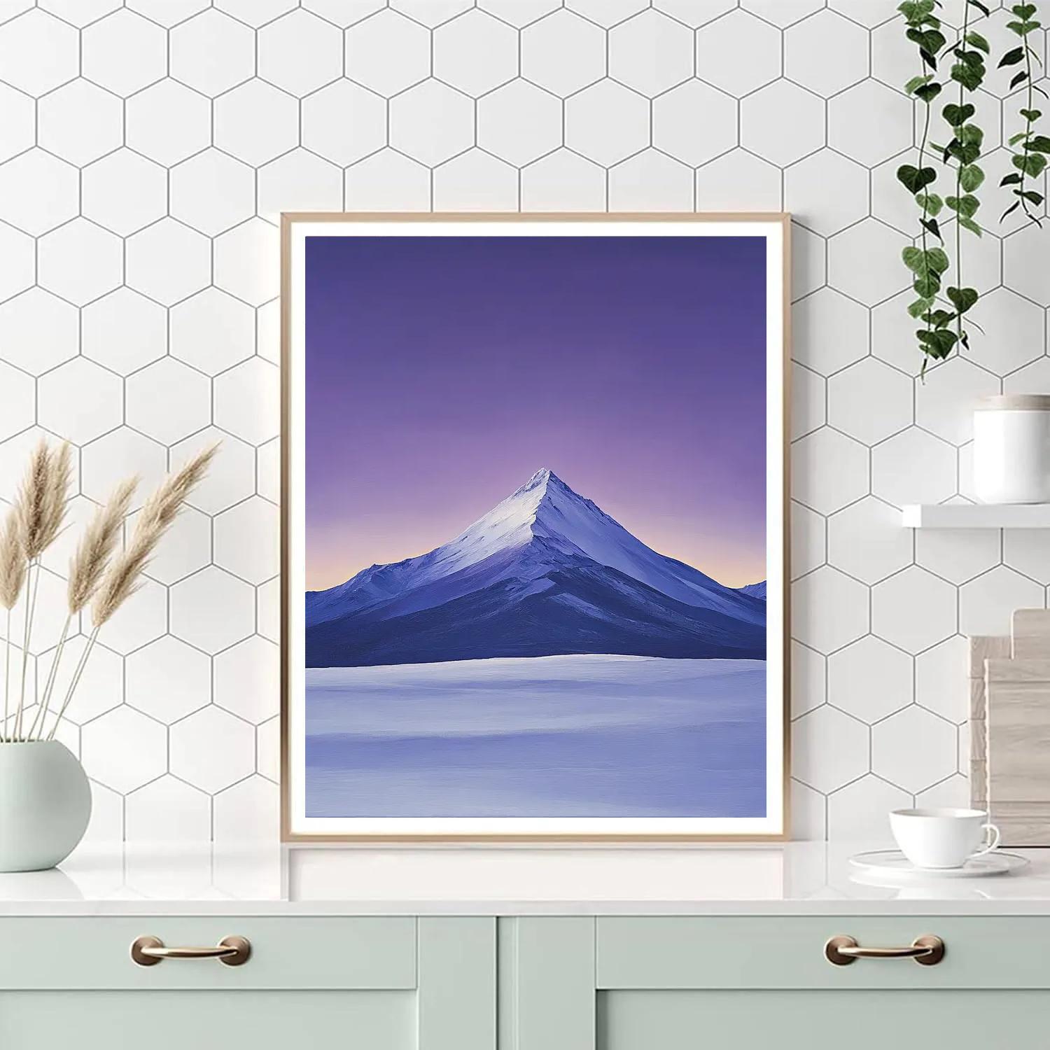 Lawren Harris Inspired Violet Summit Silence paint by number