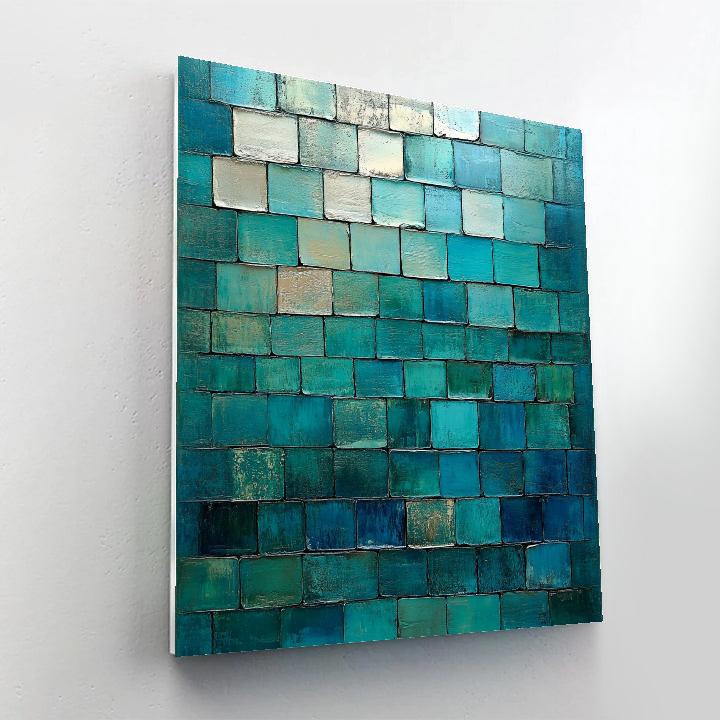 Jean-Paul Riopelle Inspired River Of Reflective Tiles paint by numbers