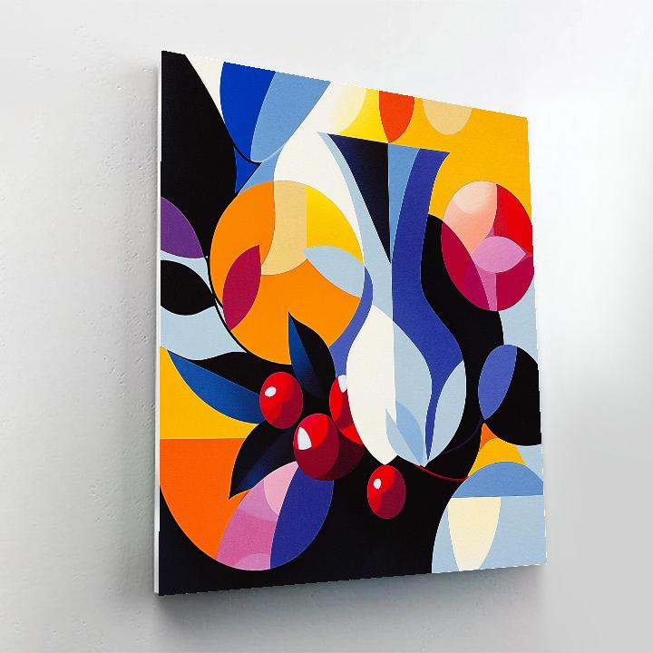 Pablo Picasso Inspired Fractured Still Life With Vase Motifs Paint by numbers kits