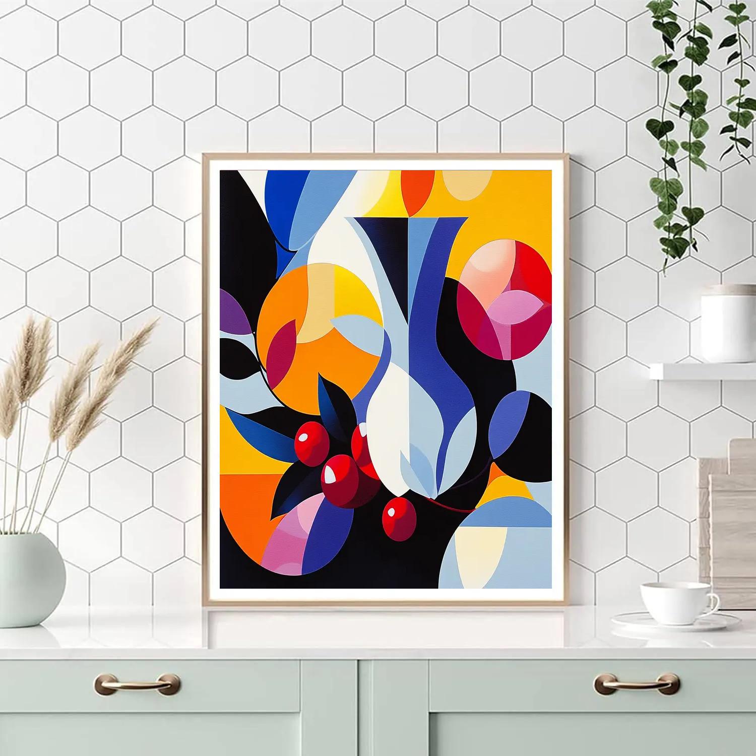 Pablo Picasso Inspired Fractured Still Life With Vase Motifs Paint by numbers kits