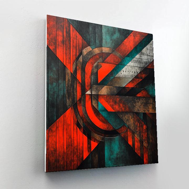 Pablo Picasso Inspired Cubist Guitar Reimagined paint by numbers