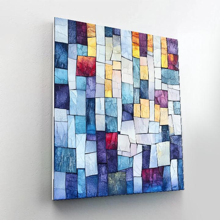 Jean-Paul Riopelle Inspired Twilight Arctic Mosaic Numbered painting kits