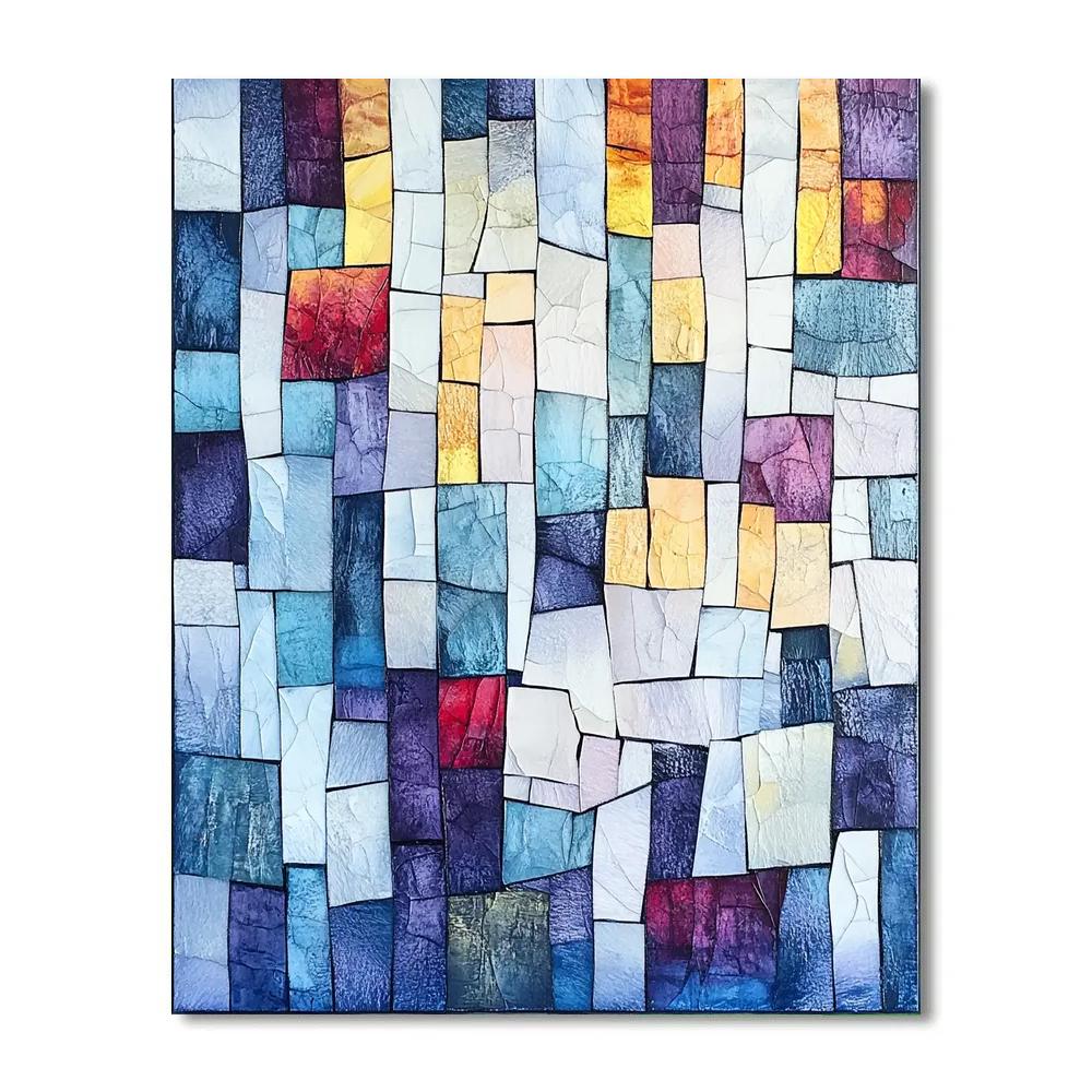 Jean-Paul Riopelle Inspired Twilight Arctic Mosaic Numbered painting kits