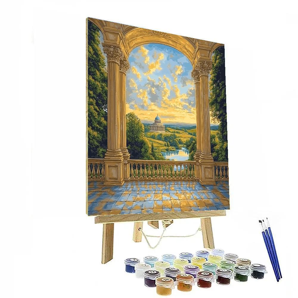 Raphael Inspired Classical Archway At Dusk Painting by numbers kit