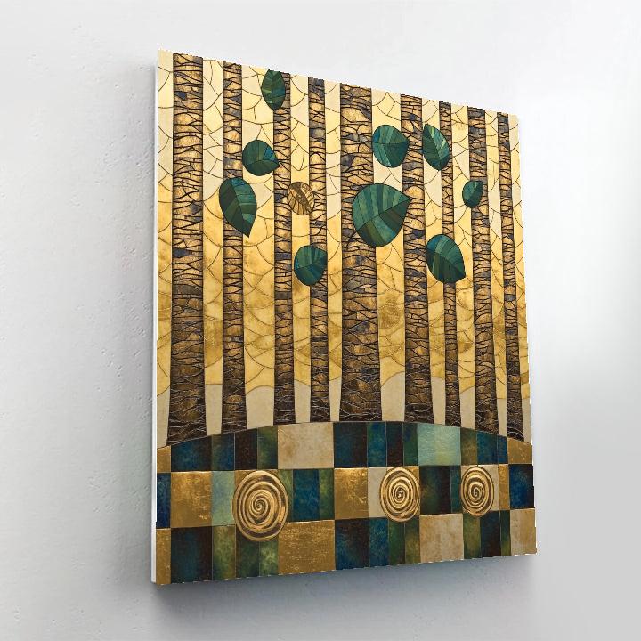 Gustav Klimt Inspired Golden Forest Mosaic Paint by numbers kits
