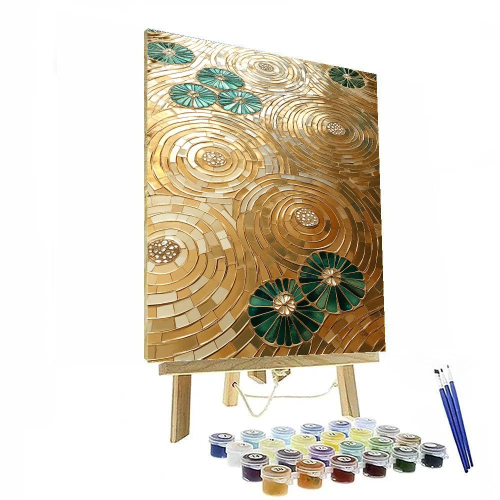 Gustav Klimt Inspired Ornamental River Surface paint by number