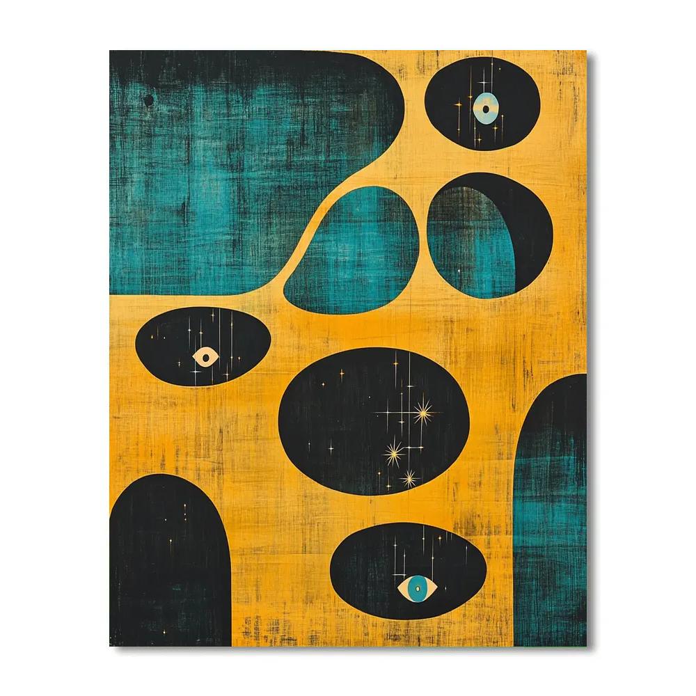 Joan Miró Inspired Subterranean Reverie Numbered painting kits