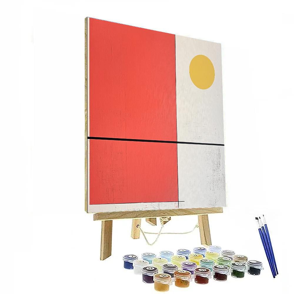 Kazimir Malevich Inspired Red Square Resonance paint by number