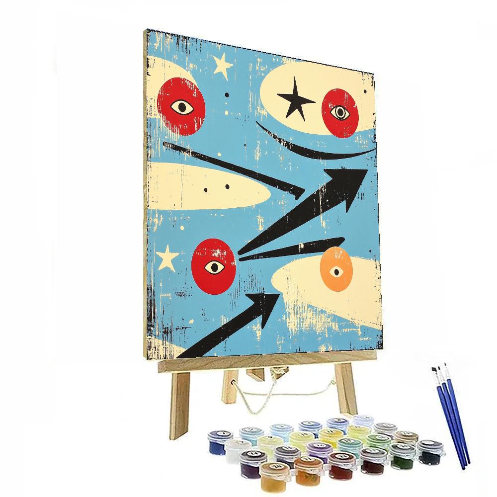 Joan Miró Inspired Celestial Navigation painting number kit