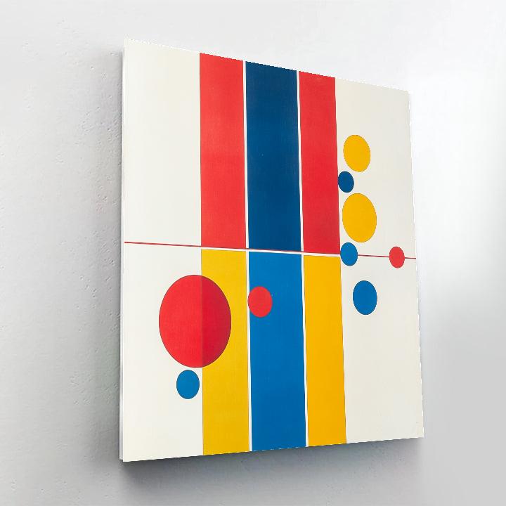 Kazimir Malevich Inspired Primary Rhythm paint by numbers