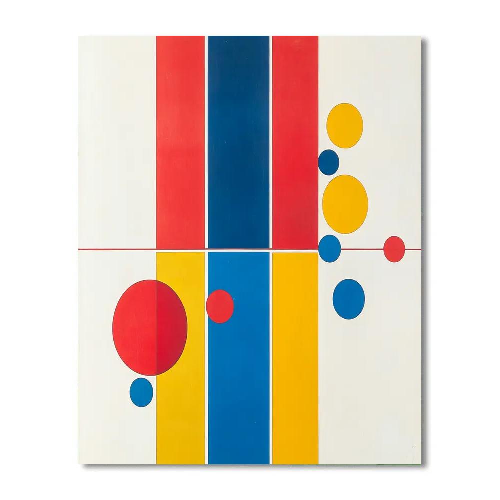 Kazimir Malevich Inspired Primary Rhythm paint by numbers