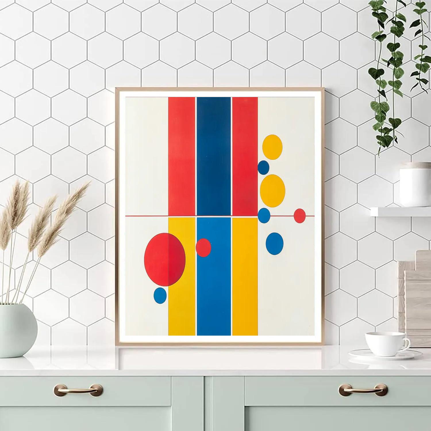 Kazimir Malevich Inspired Primary Rhythm paint by numbers