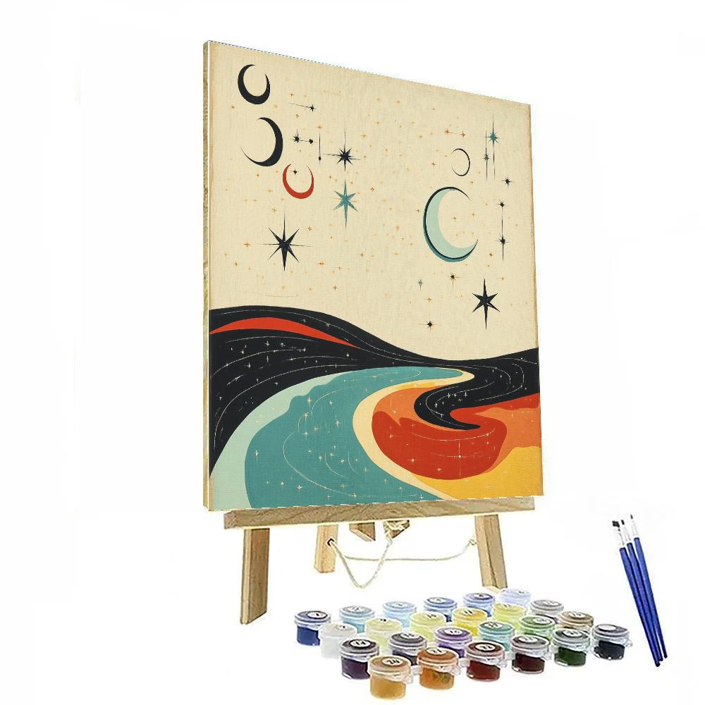 Joan Miró Inspired Celestial Tide Of Silent Constellations Paint by numbers art
