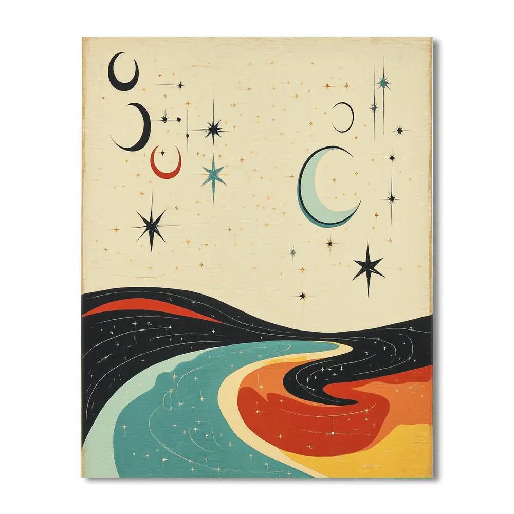 Joan Miró Inspired Celestial Tide Of Silent Constellations Paint by numbers art