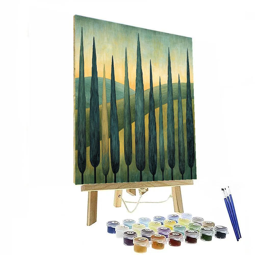 Paul Cézanne Inspired Olive Grove Abstraction Number painting