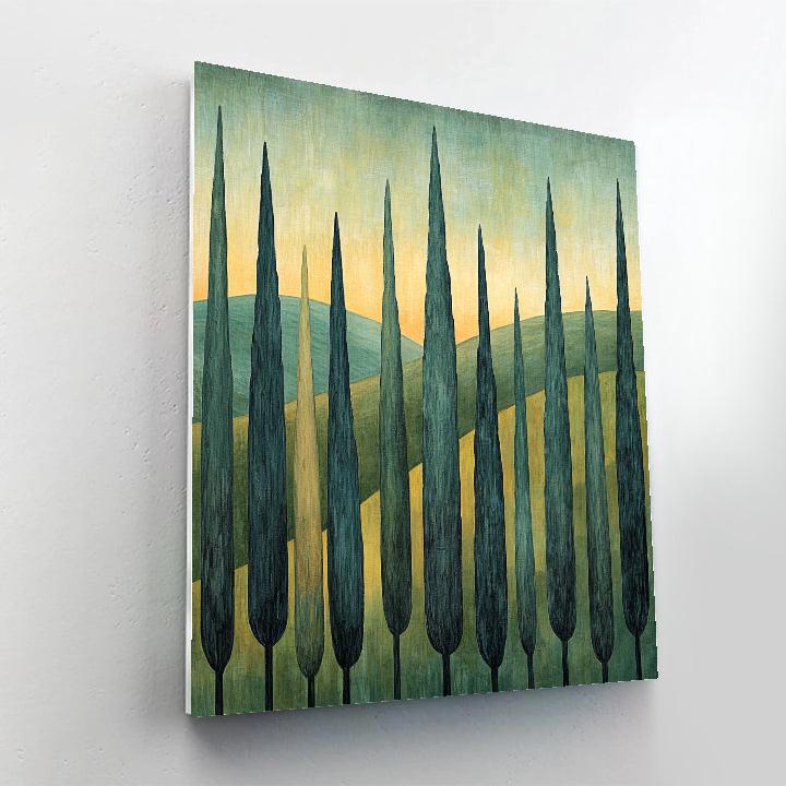 Paul Cézanne Inspired Olive Grove Abstraction Number painting