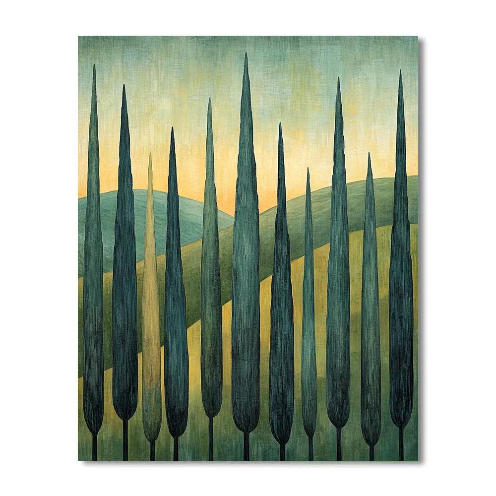 Paul Cézanne Inspired Olive Grove Abstraction Number painting