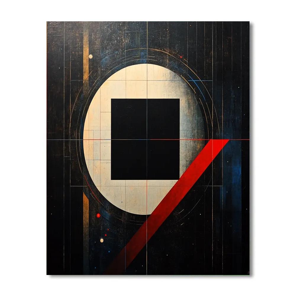 Kazimir Malevich Inspired Cosmic Vector Equilibrium Numbered painting kits