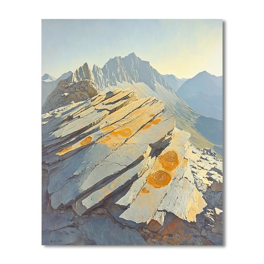 Edgar Degas Inspired Mountain Fossils Paint by numbers art