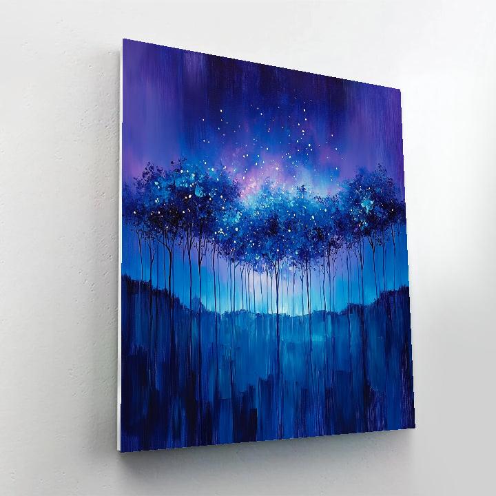 Paul Cézanne Inspired Nocturnal Nebula Grove Number painting