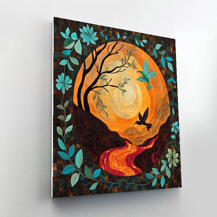 Frida Kahlo Inspired Heart Of The Volcano paint by numbers