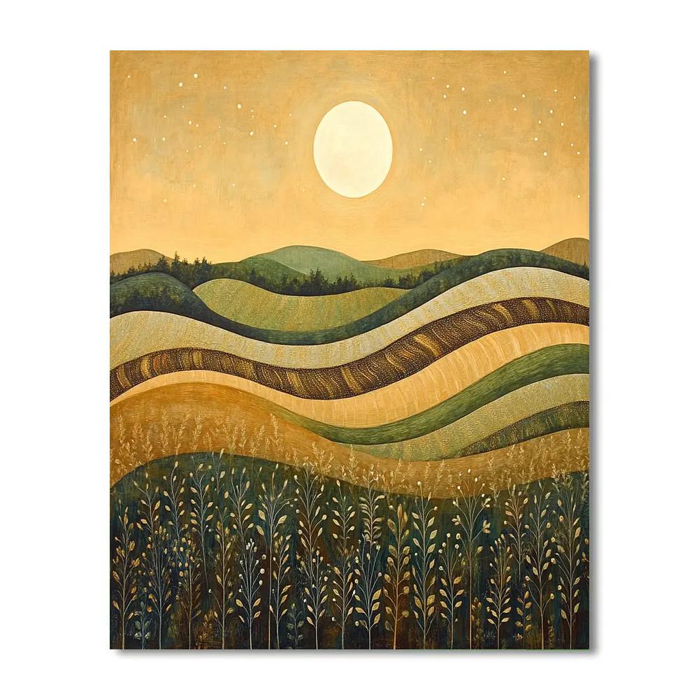 Nandalal Bose Inspired Lunar Harvest Paint by numbers art