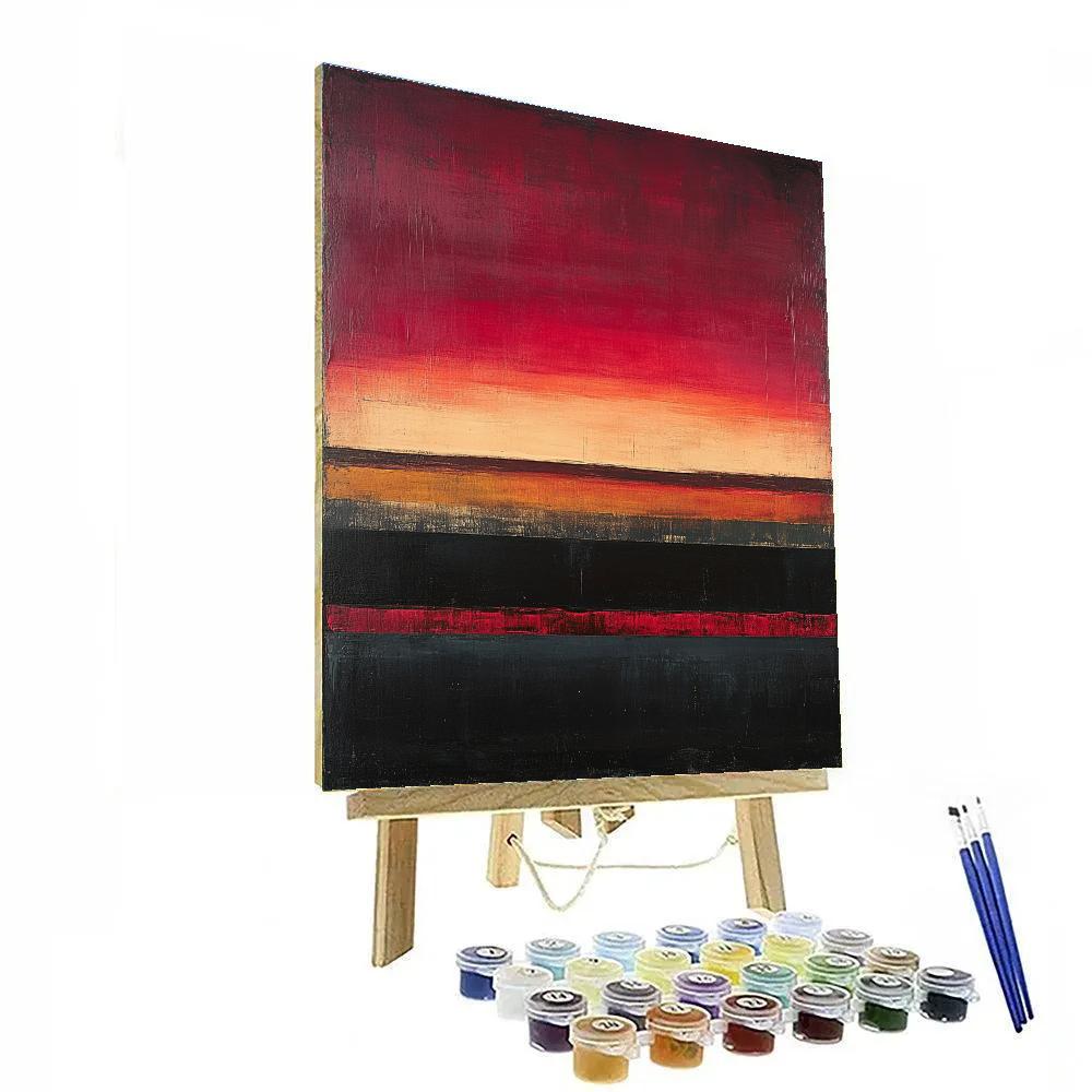 Mark Rothko Inspired Crimson Dusk Painting by numbers kit