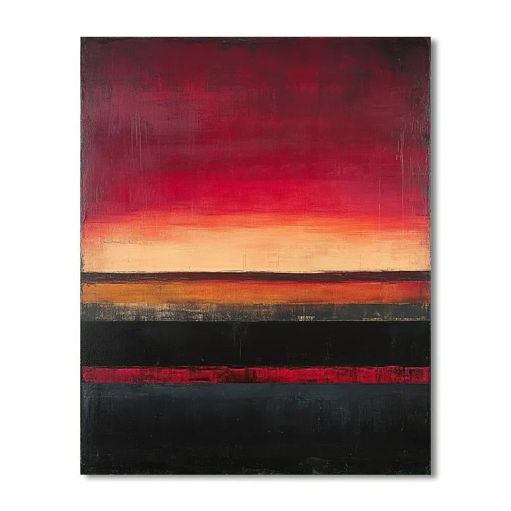 Mark Rothko Inspired Crimson Dusk Painting by numbers kit