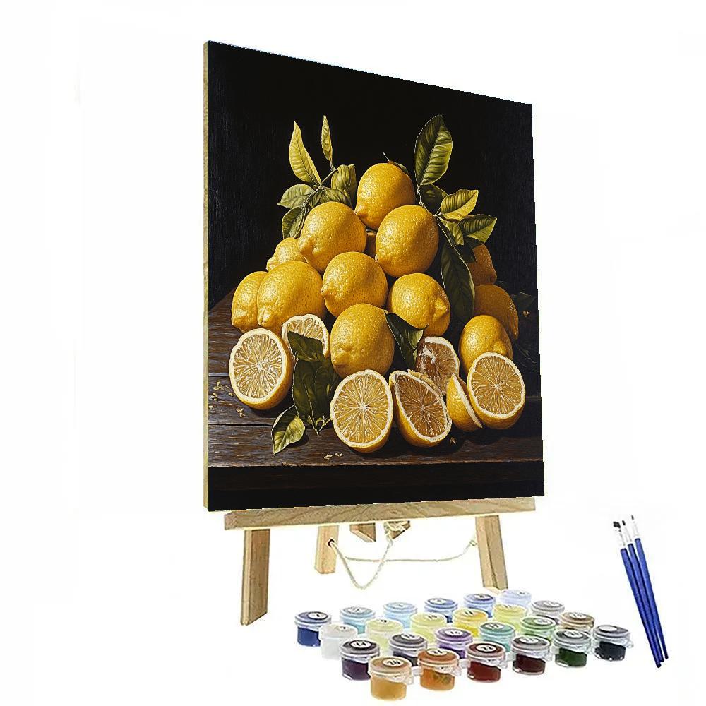 Caravaggio Inspired Withering Citrus Bounty Paint by numbers art