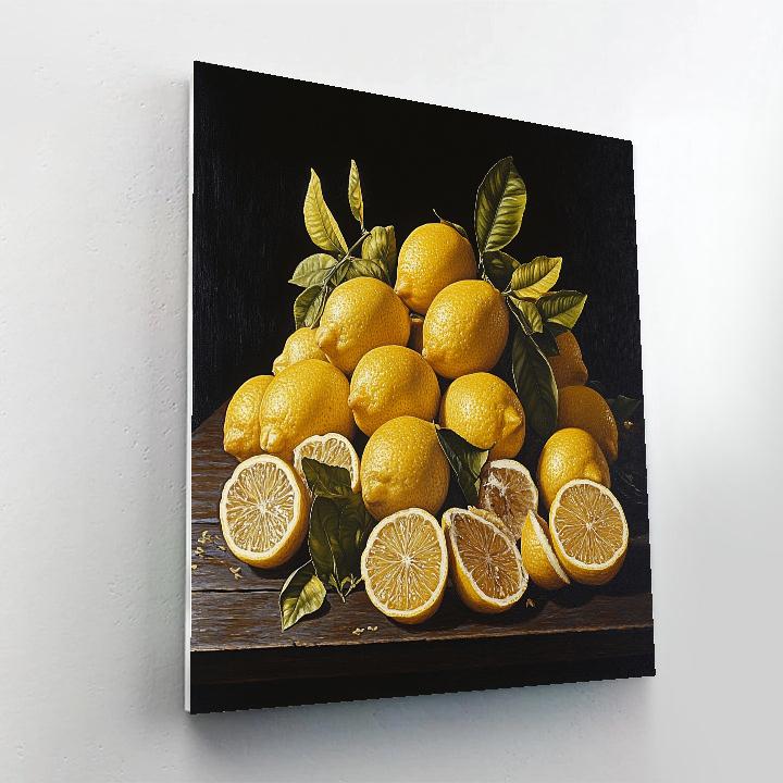 Caravaggio Inspired Withering Citrus Bounty Paint by numbers art
