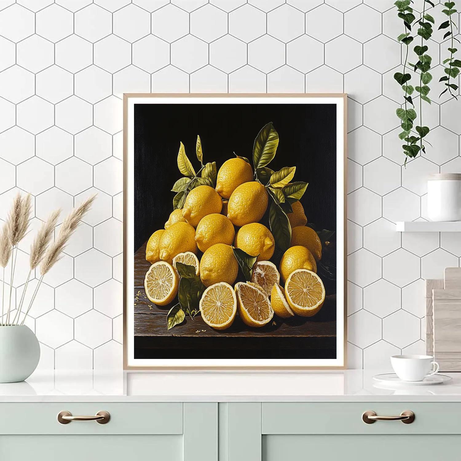 Caravaggio Inspired Withering Citrus Bounty Paint by numbers art