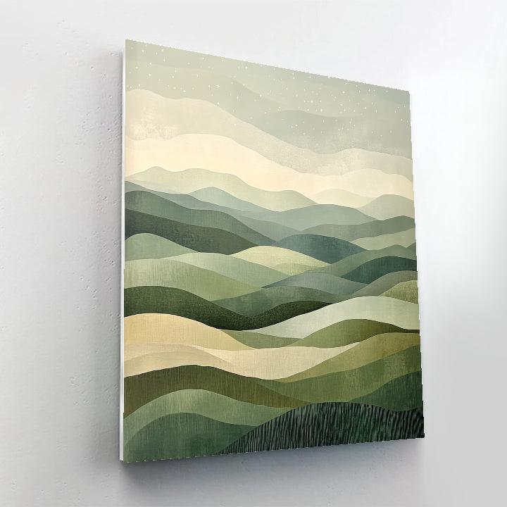 Nandalal Bose Inspired Dawn Over Terraced Skies paint by number