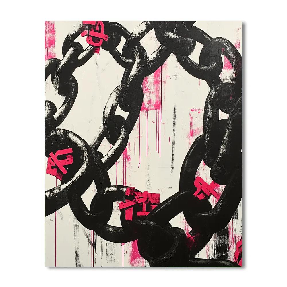 Banksy Inspired Economic Chains paint by number