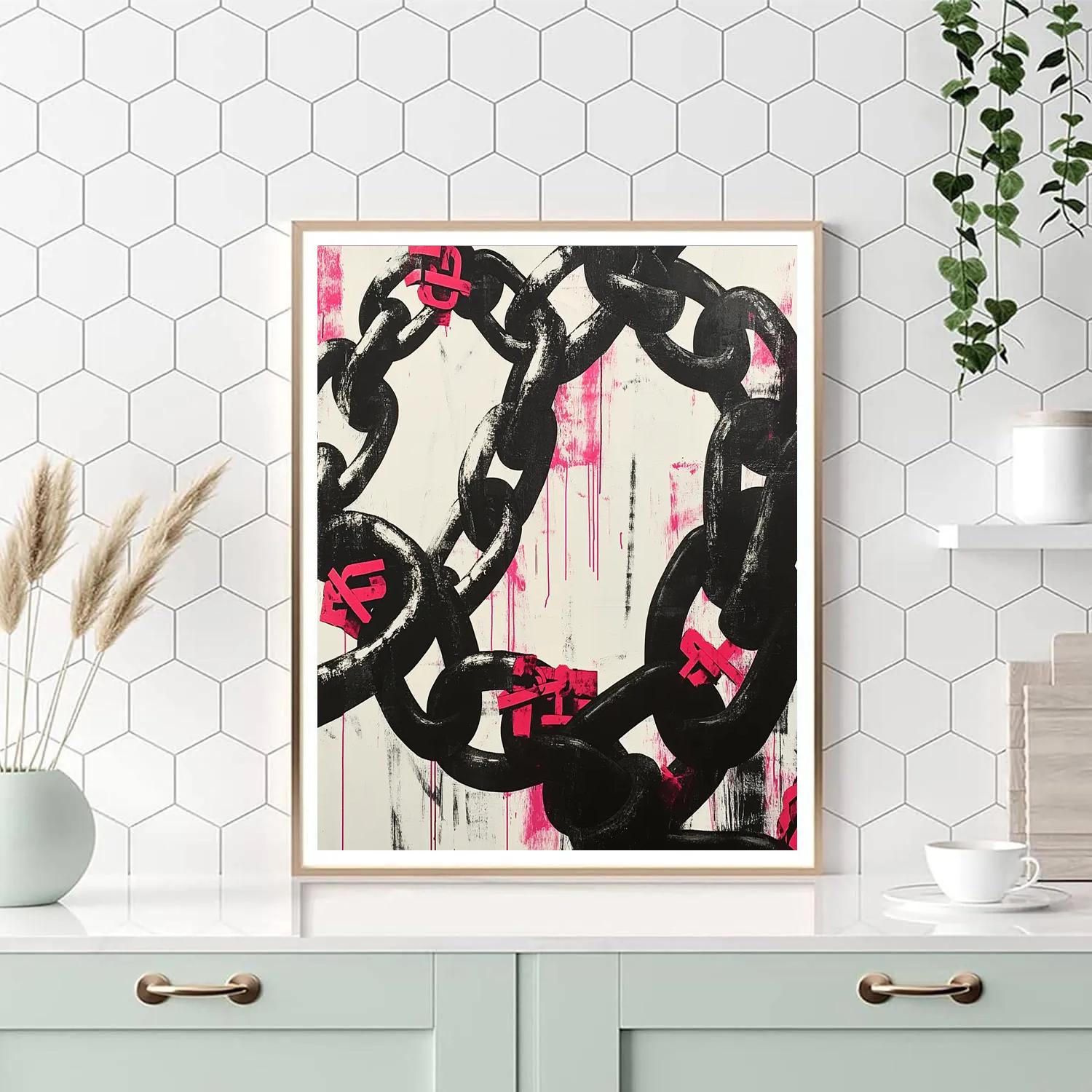 Banksy Inspired Economic Chains paint by number