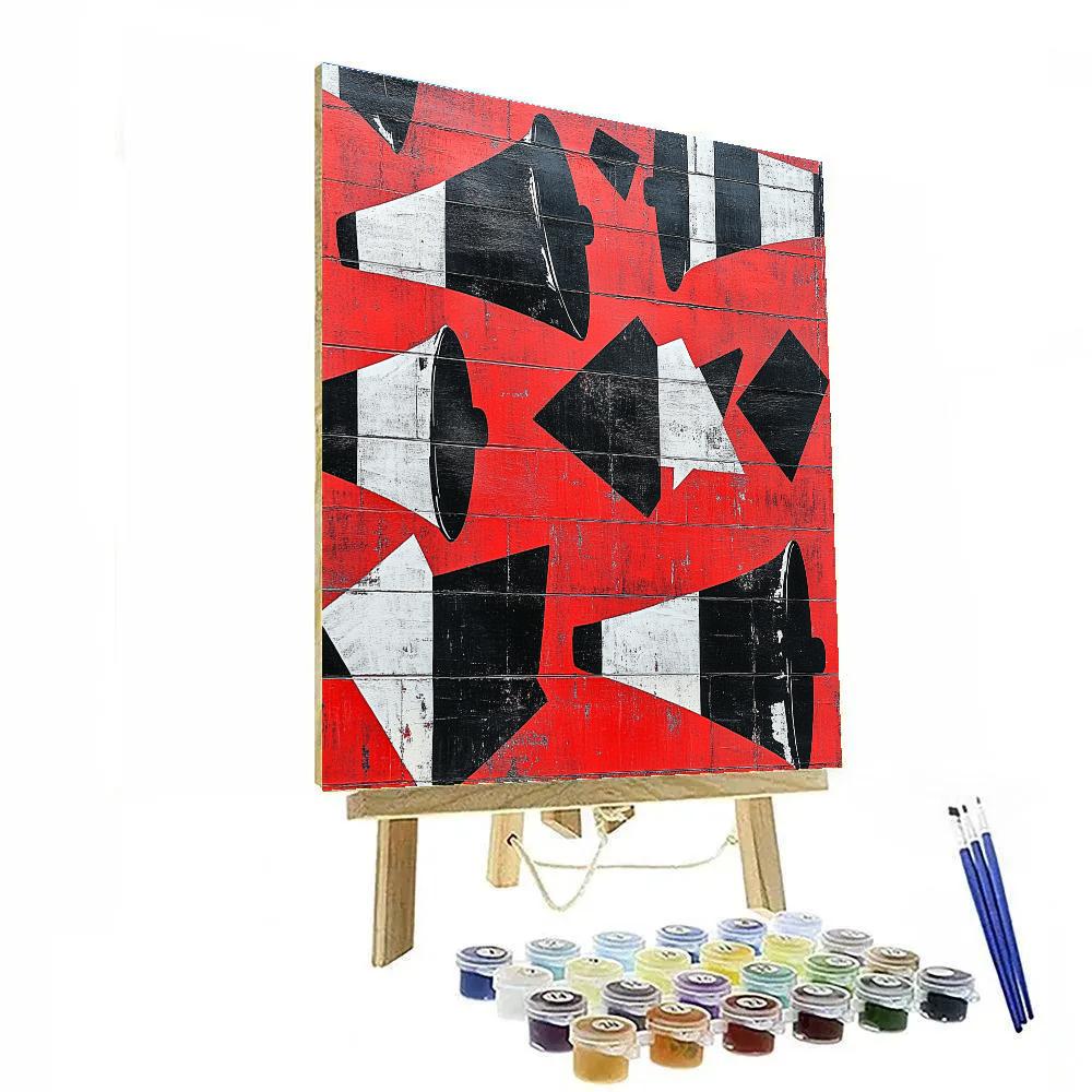 Banksy Inspired Silent Protest paint by number