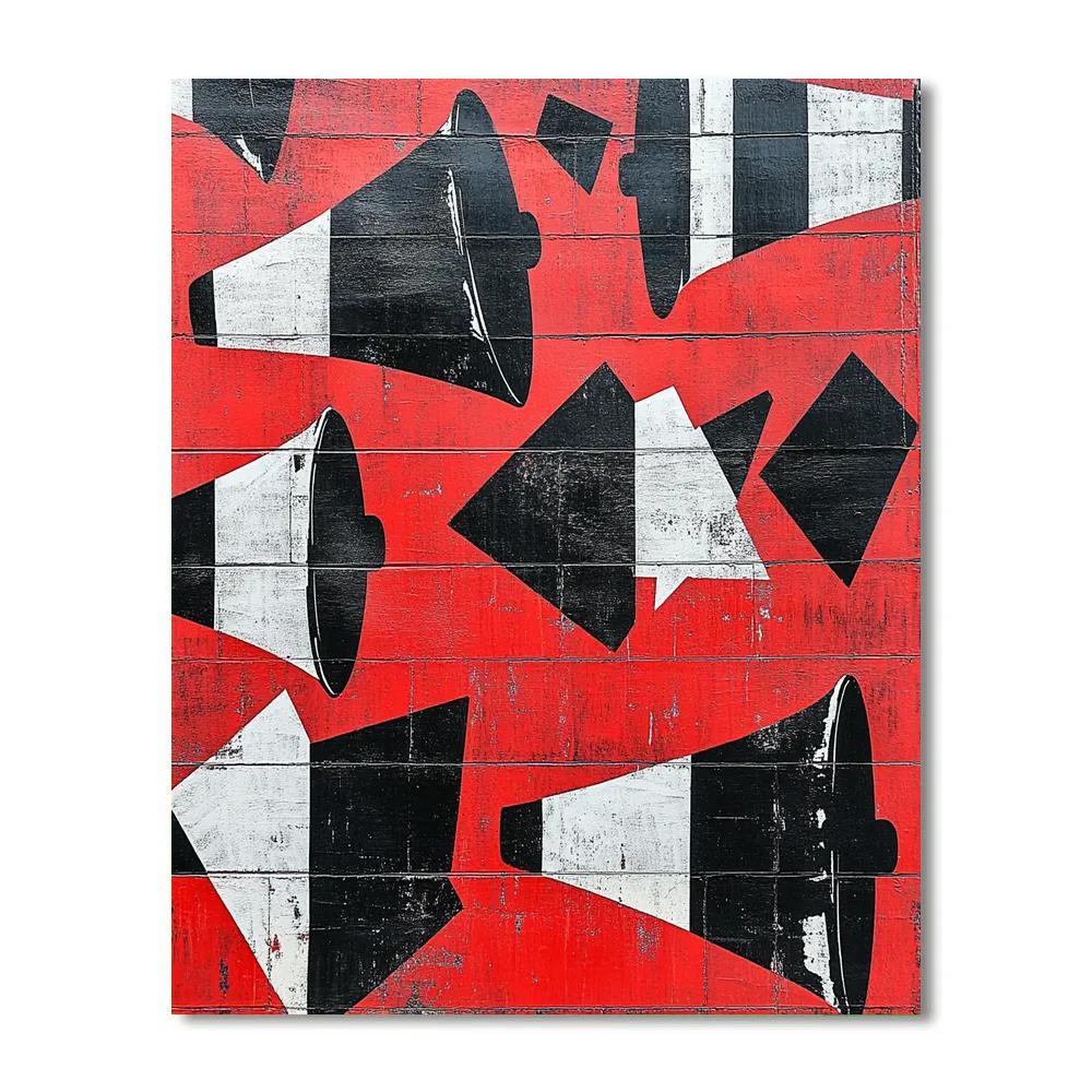 Banksy Inspired Silent Protest paint by number